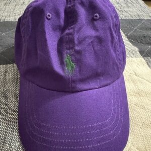 Ralph Lauren Purple Cap with Green Embroidery